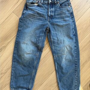 Madewell The Darted Barrel Leg Jean size 27 Button Fly 100% Cotton